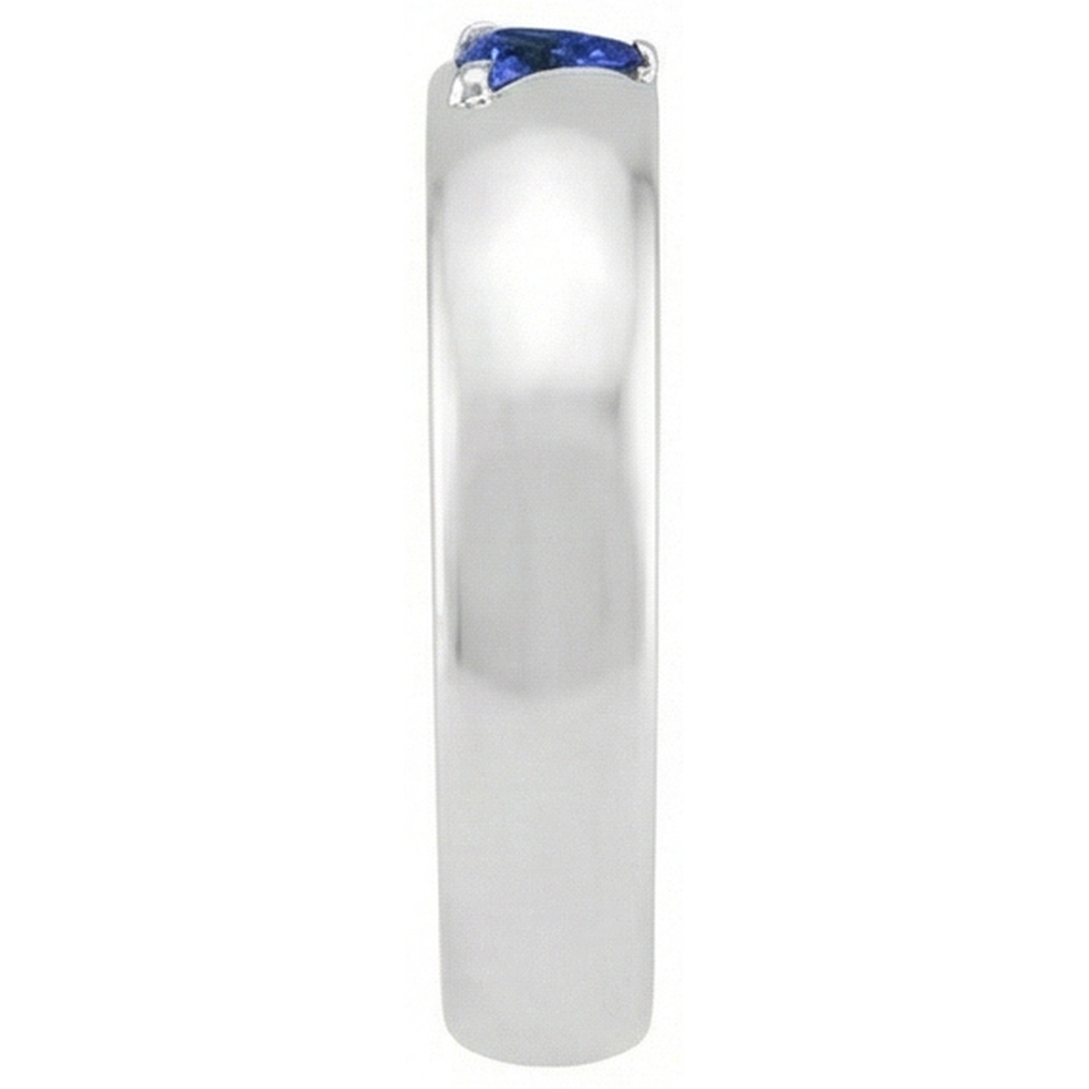 Solitaire Edelstein Schmuck Trillion Deep Blue Saphir Ring 1 Karat