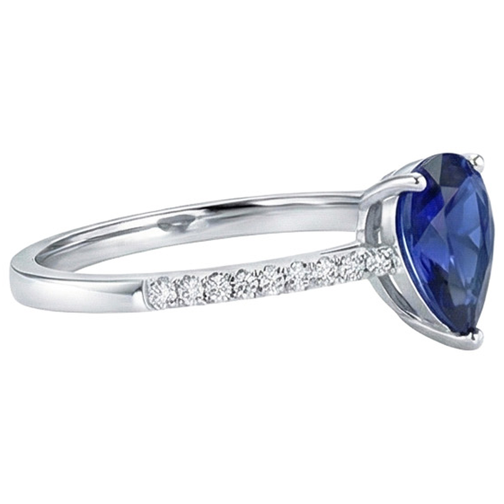 echter round diamant 2.50Karat ring Profilansicht