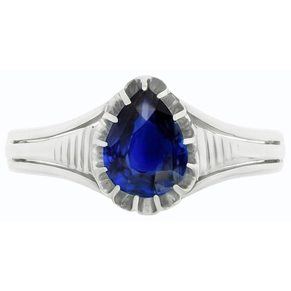 echter pear diamant 2Karat ring auf Weiß