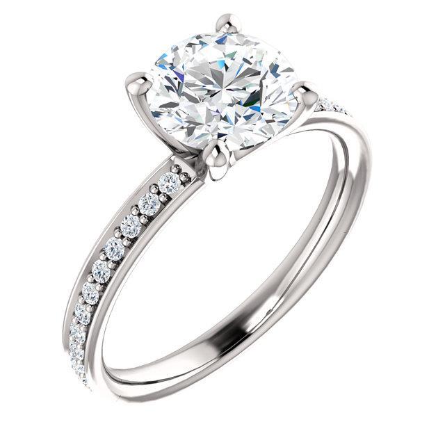 Solitaire With Accents 1 Carat Echt DiamantEngagement Ring Gold Jewelry