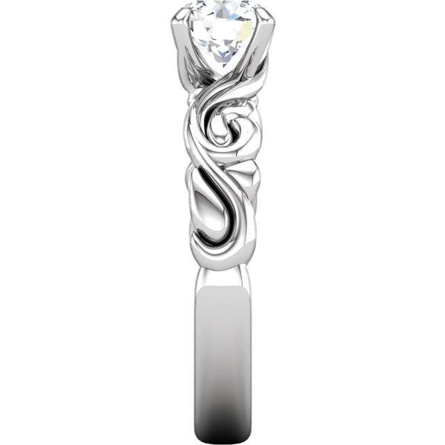 Solitär 1,5 Karat Runder Aus der Erde Abgebauter Natürlicher Diamant Jubiläumsring Weißgold 14K