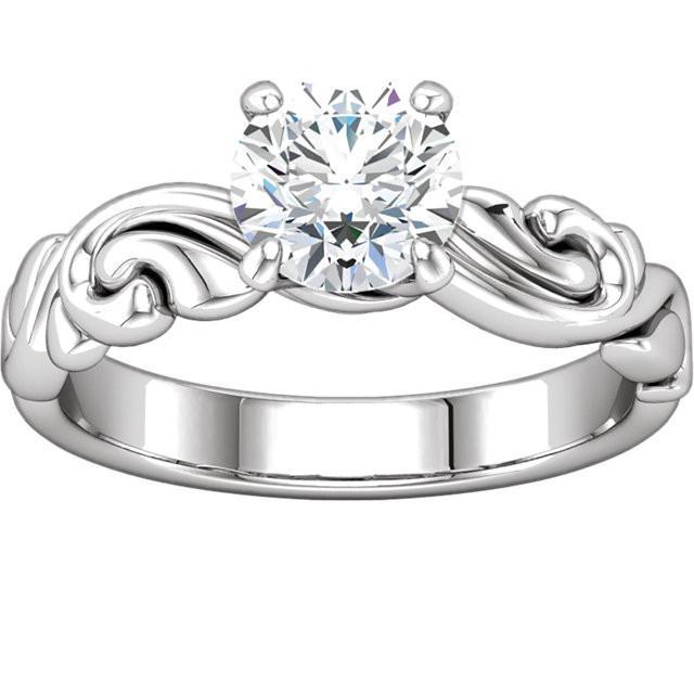 Solitär 1,5 Karat Runder Aus der Erde Abgebauter Natürlicher Diamant Jubiläumsring Weißgold 14K