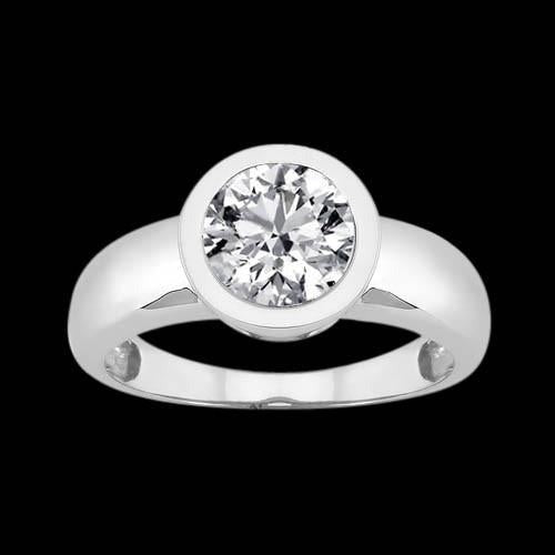 Solitär-Echt Aus der Erde Abgebauter Natürlicher Diamant-Verlobungsring 2 Karat