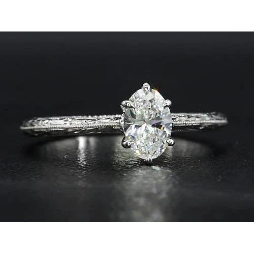 Solitär Echt Diamantring 1,50 Karat Vintage Style Schmuck