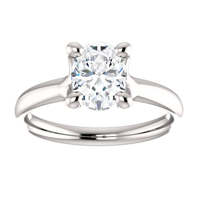 Solitär-Echt Diamantring 3.50 Karat Split Shank Weißgold 14K