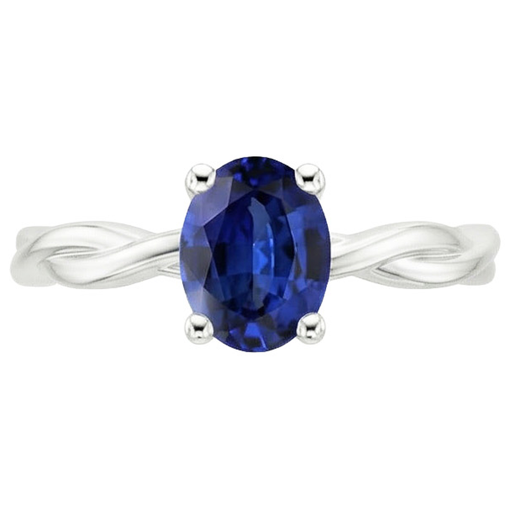 echter oval diamant 2Karat ring auf Weiß