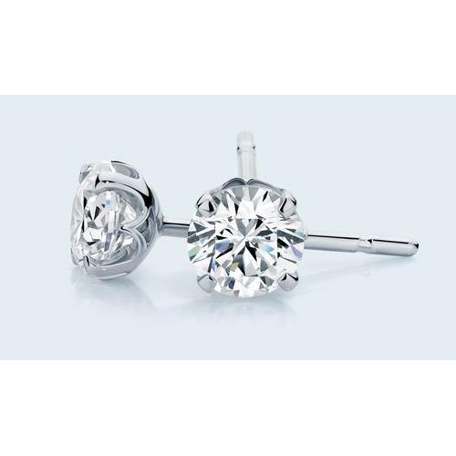 Solitaire Krappenset Runder Diamant 1,60 Karat Ohrstecker Schmuck - harrychadent.de