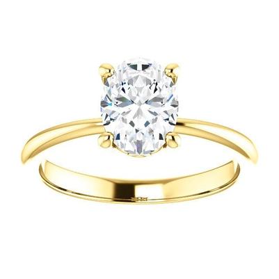 Solitär Ovaler Natürliche Diamant-Verlobungsring 3.50 Karat