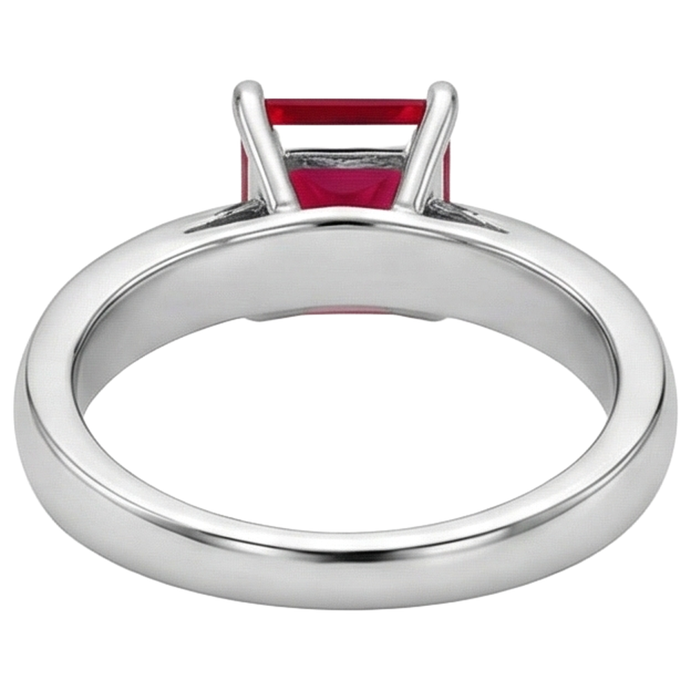 Solitär-Rubin-Ring 1 Karat Weißgold 14K