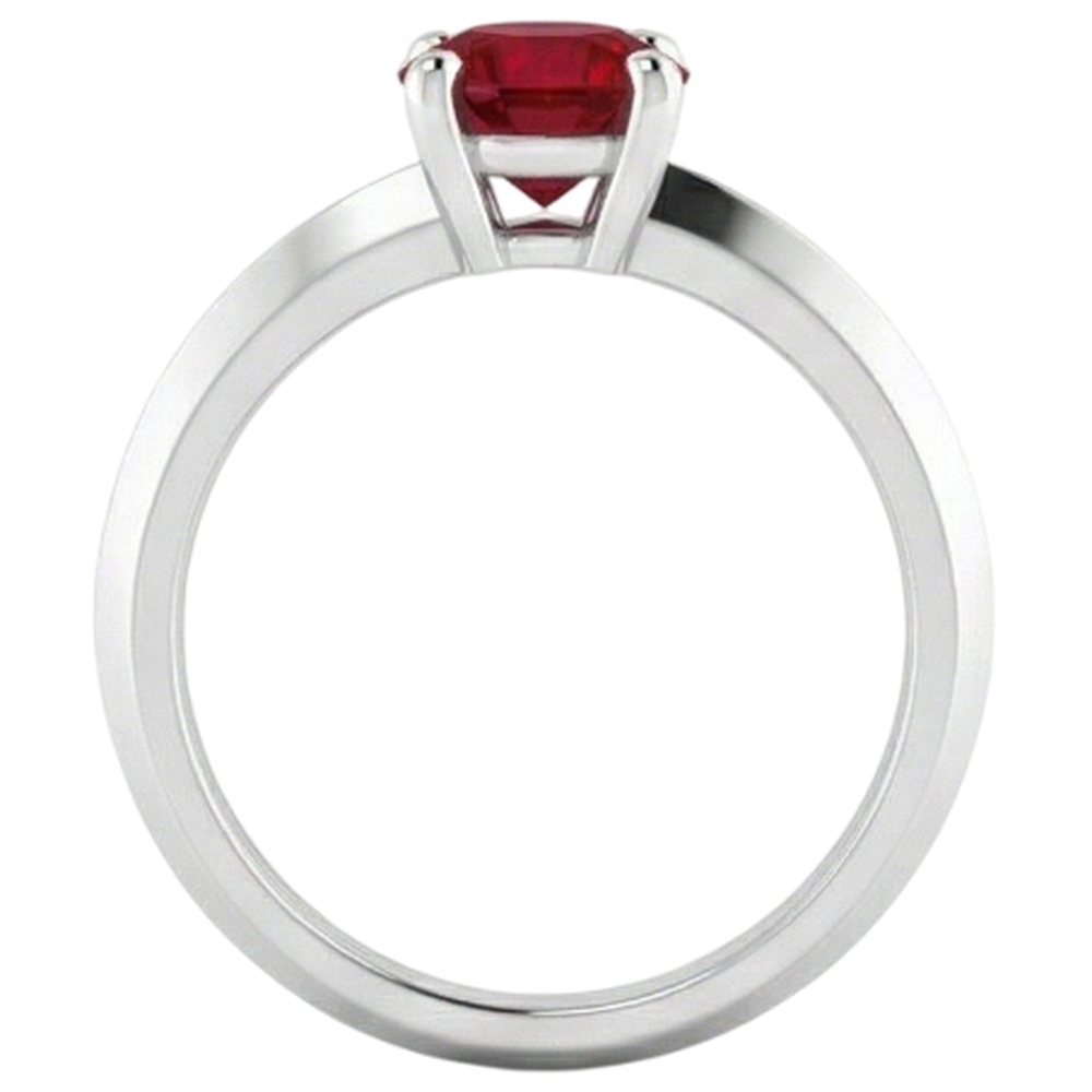 Solitär Rubin Ring 1,25 Karat 4 Krappenfassung Schmuck Neu