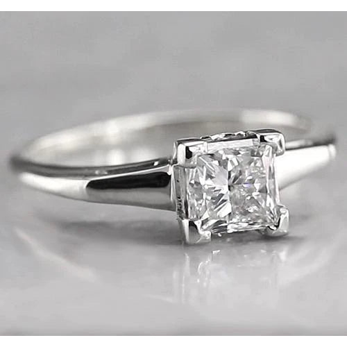 Solitär Strahlender Verlobungsring mit Echt Diamanten 1 Karat Weißgold 14K
