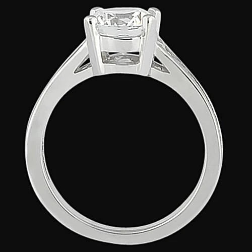 Solitär-Verlobungsring mit Echt Diamant in Kanalfassung von 2,31 Karat