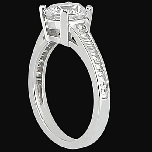 Solitär-Verlobungsring mit Echt Diamant in Kanalfassung von 2,31 Karat