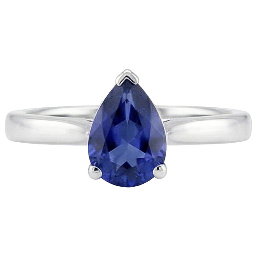 echter pear diamant 2.50Karat ring auf Weiß
