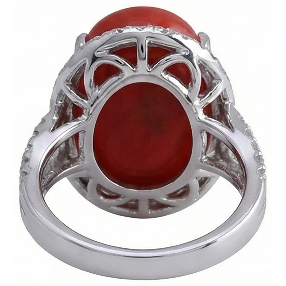 echter oval diamant 13.75Karat ring mit Diamantbesatz