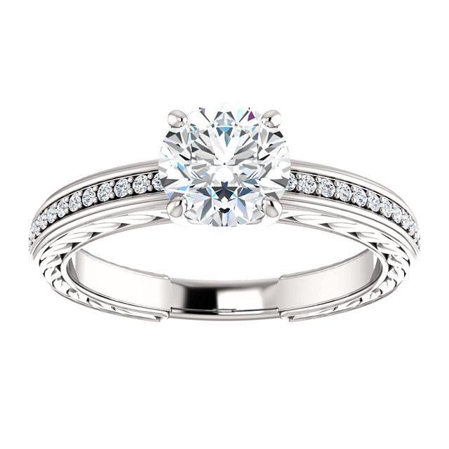 Solitär mit Akzenten runder Echt Diamant-Jubiläumsring mit 1,76 Karat