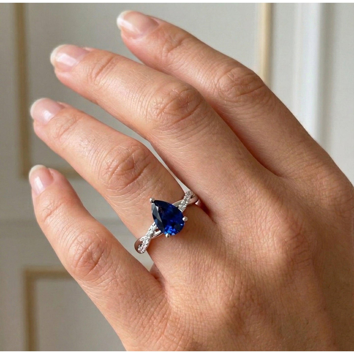 echter round diamant 2.50Karat ring Dreiviertelansicht