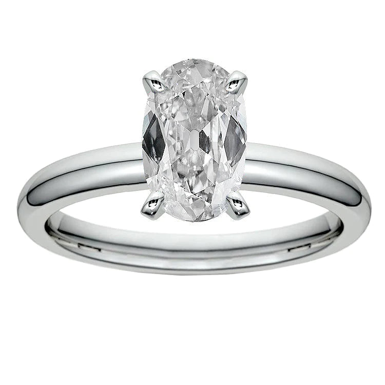 echter oval diamant 5.50Karat ring Vorderansicht