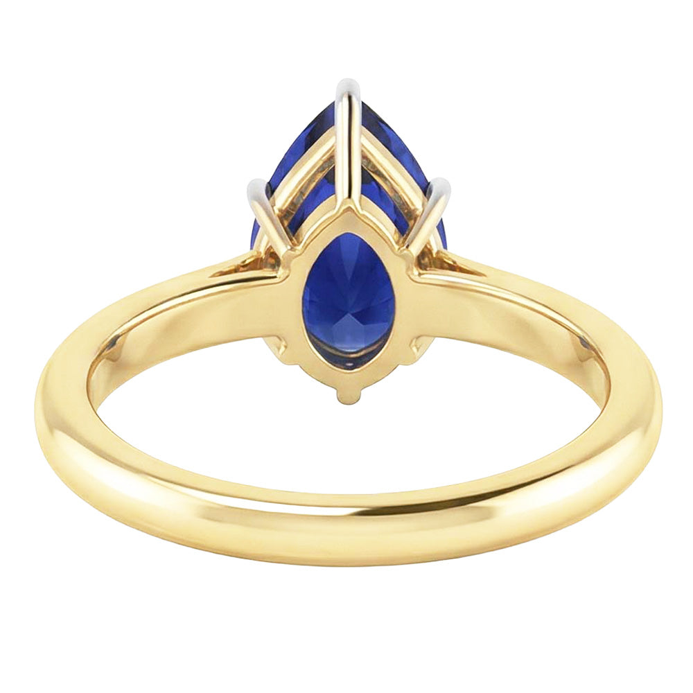 echter pear diamant 3Karat ring Profilansicht