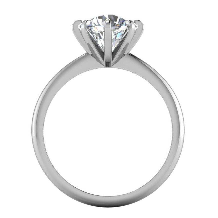 Diamant-Solitärring Old Mine Cut 2 Karat Klassisches Weißgold 14K - harrychadent.de