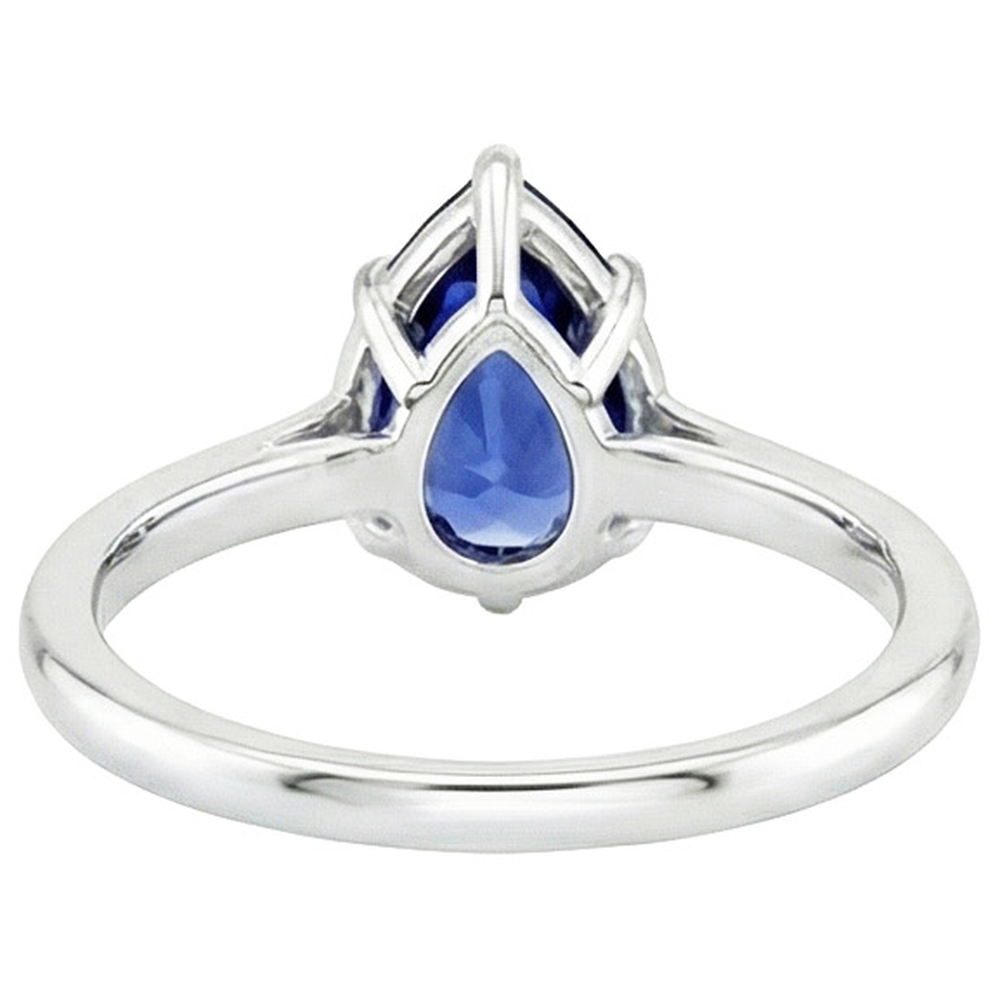 echter pear diamant 2.50Karat ring Seitenansicht