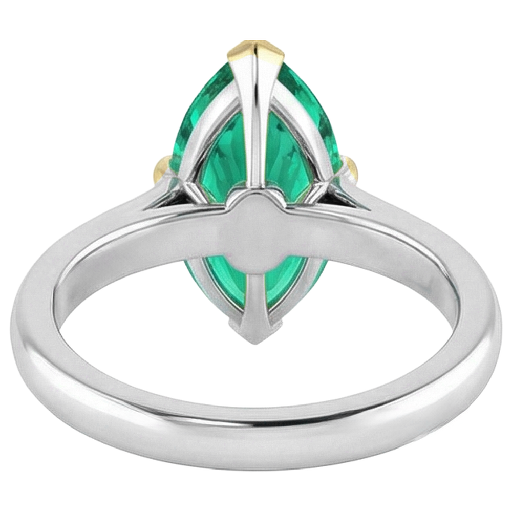 Brillanter Schmuckstein-Ring 3 Karat – Rückansicht