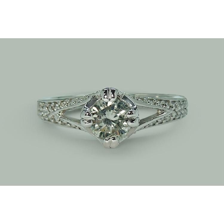 Split Shank Echt Diamant Solitaire mit Akzenten Verlobungsring 1,65 Karat