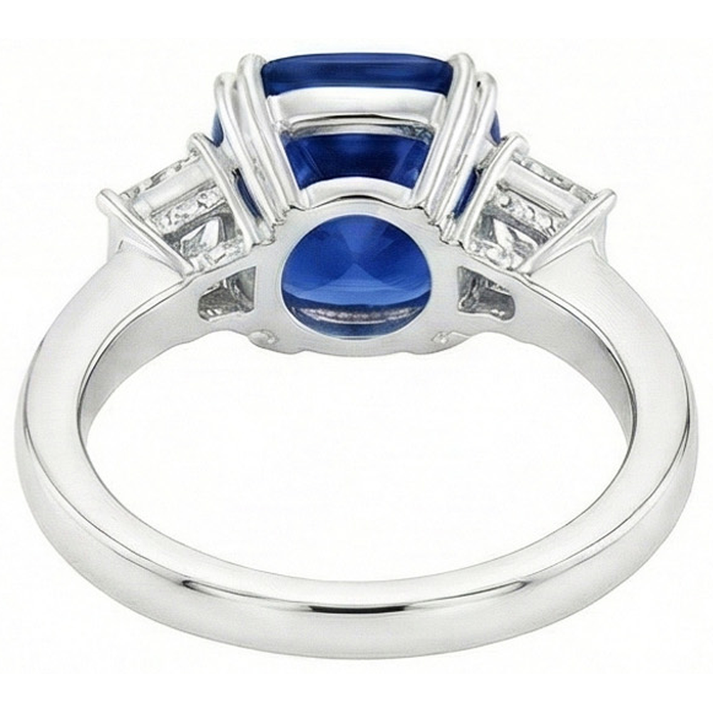 echter asscher diamant 1.00Karat ring auf Weiß