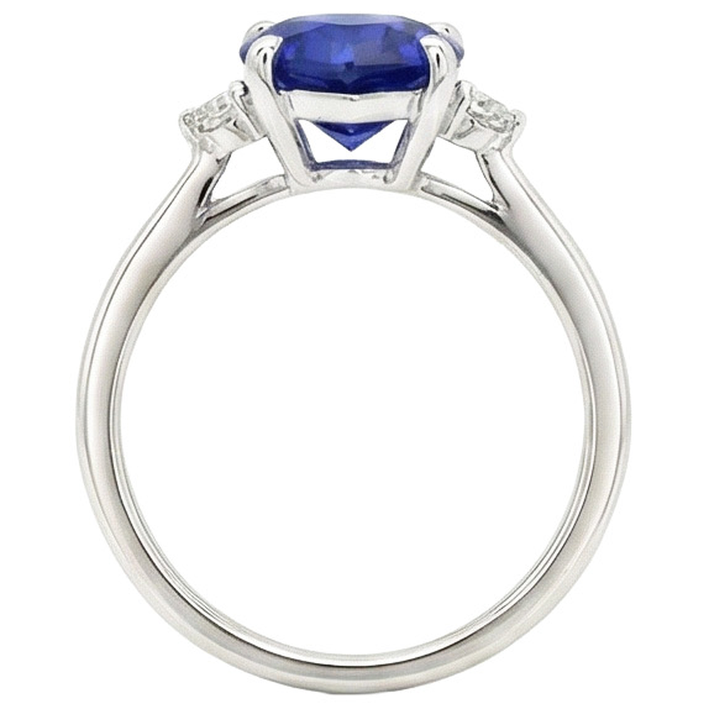 echter heart diamant 2Karat ring Profilansicht