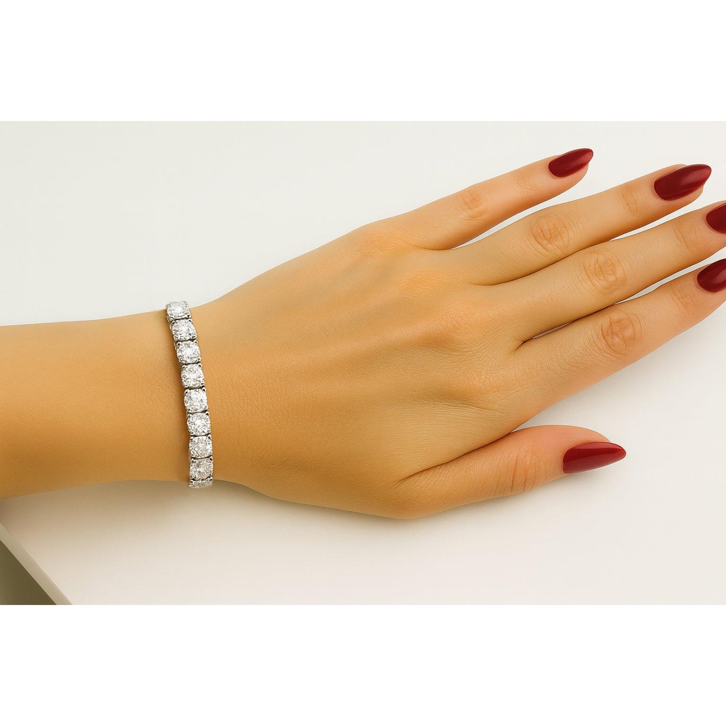 Tennisarmband aus 24 Karat echtem Aus der Erde Abgebauter Natürlicher Diamant