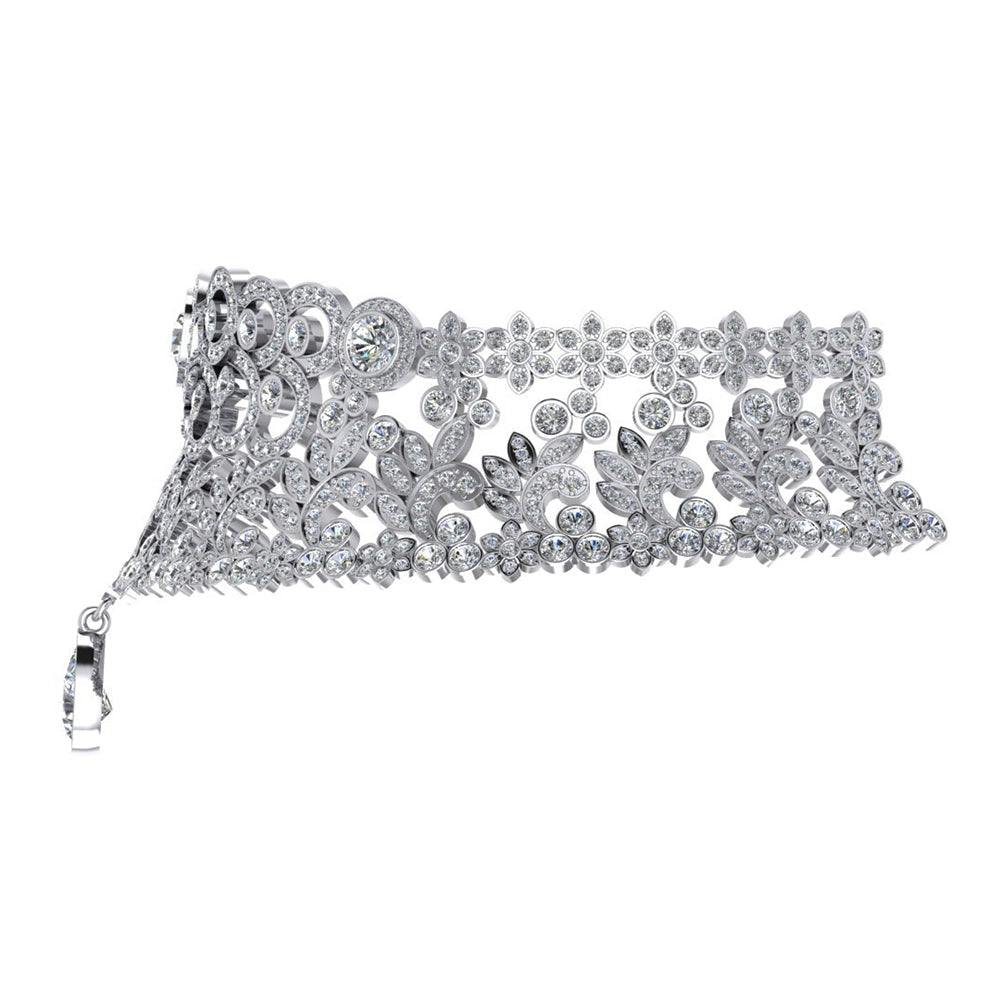 Teuer Echt Diamant Choker Halskette