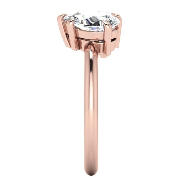 Toi Et Moi Echt Diamant Ring 2 Karat Rosé Gold Herz & Birnen Schliff