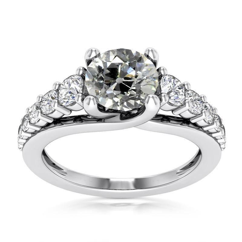 Trauring rund alter Bergmann Echt Diamanten Krappenset 5.75 Karat