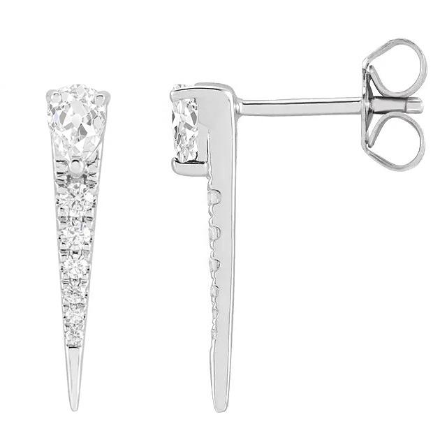 Tropfenohrringe Birne Alter Bergmann & Echt Runddiamant 4,50 Ct.