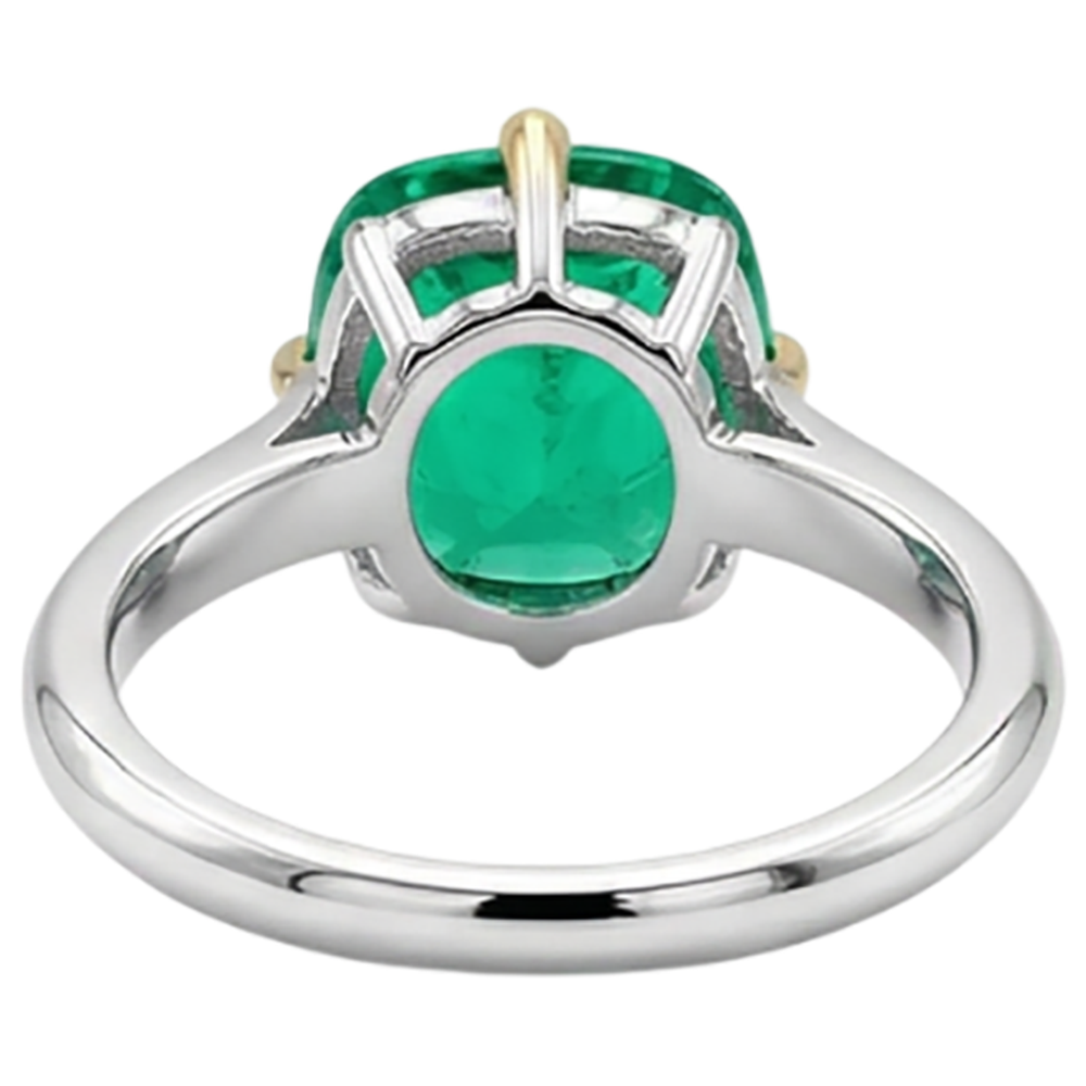 Handgemachter Edler Smaragd Schmuckstein-Ring 2 Karat – Detailansicht