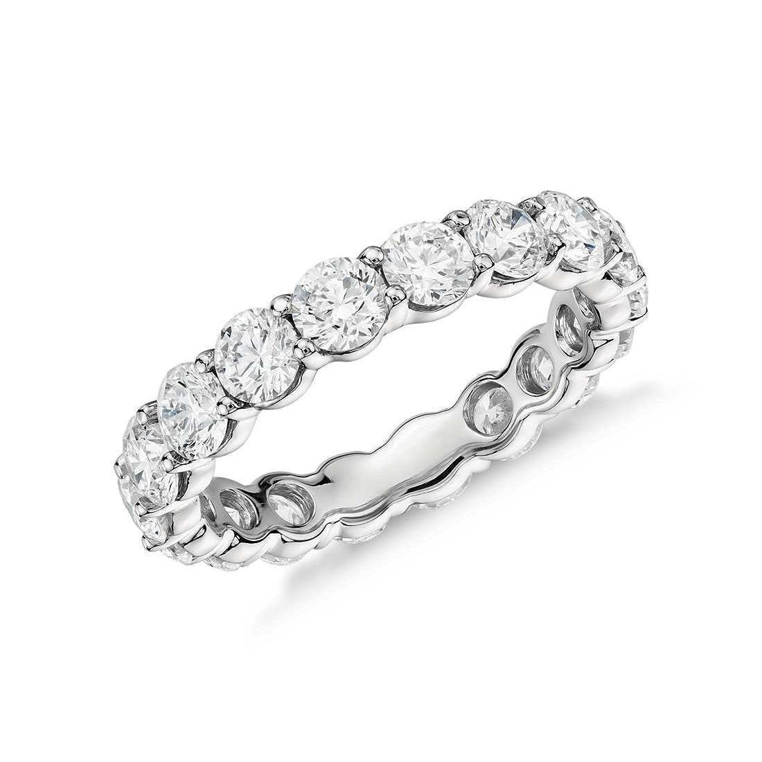 Verlobungsband 3.60 Karat Runde Echt Aus der Erde Abgebauter Natürlicher Diamanten Weißgold 14K