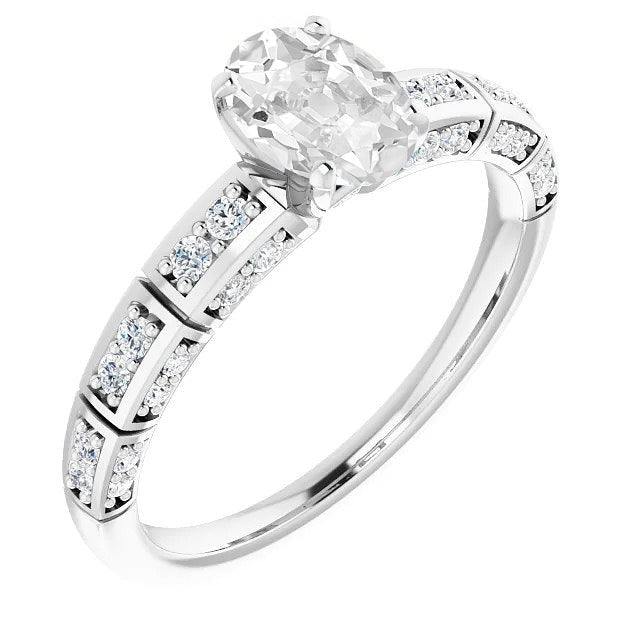 Verlobungsring Rund & Oval Alter Bergmann Echt Diamant 5 Karat Einzigartiger Stil