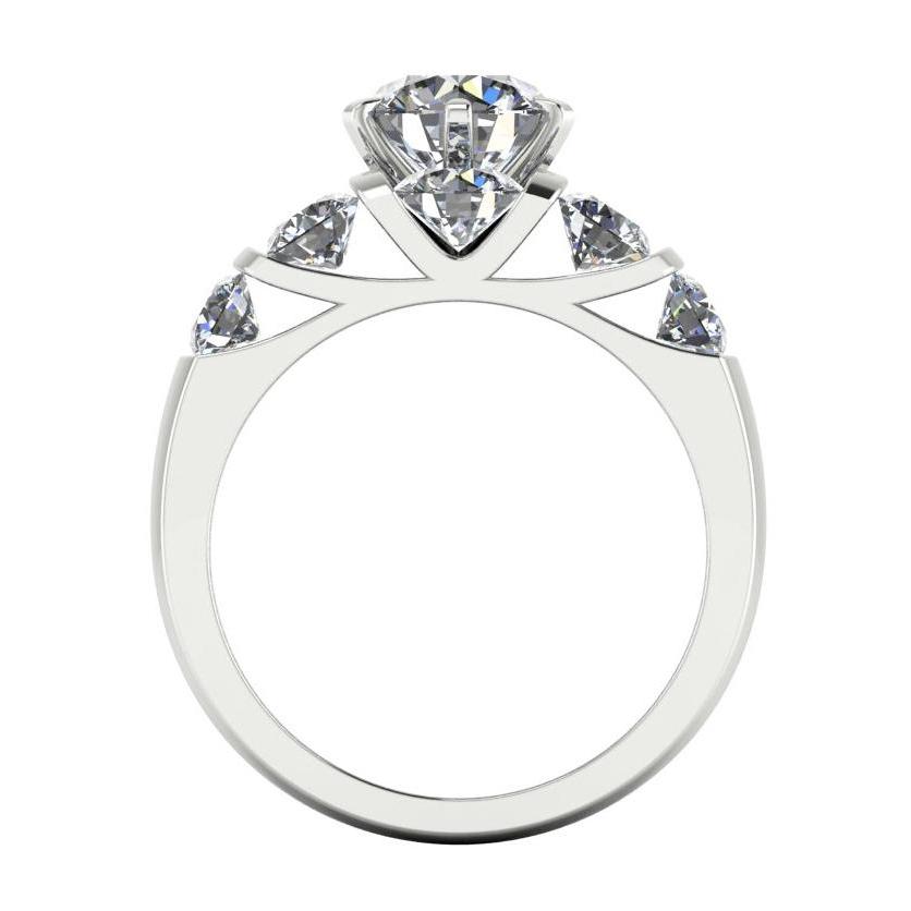 Runder Diamant-Verlobungsring-Set 3,50 Karat Schmuck Weißgold - harrychadent.de