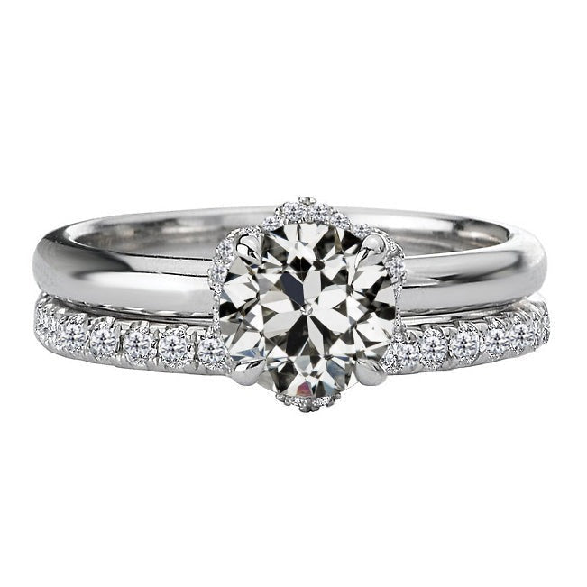 echter round diamant 5Karat ring Vorderansicht
