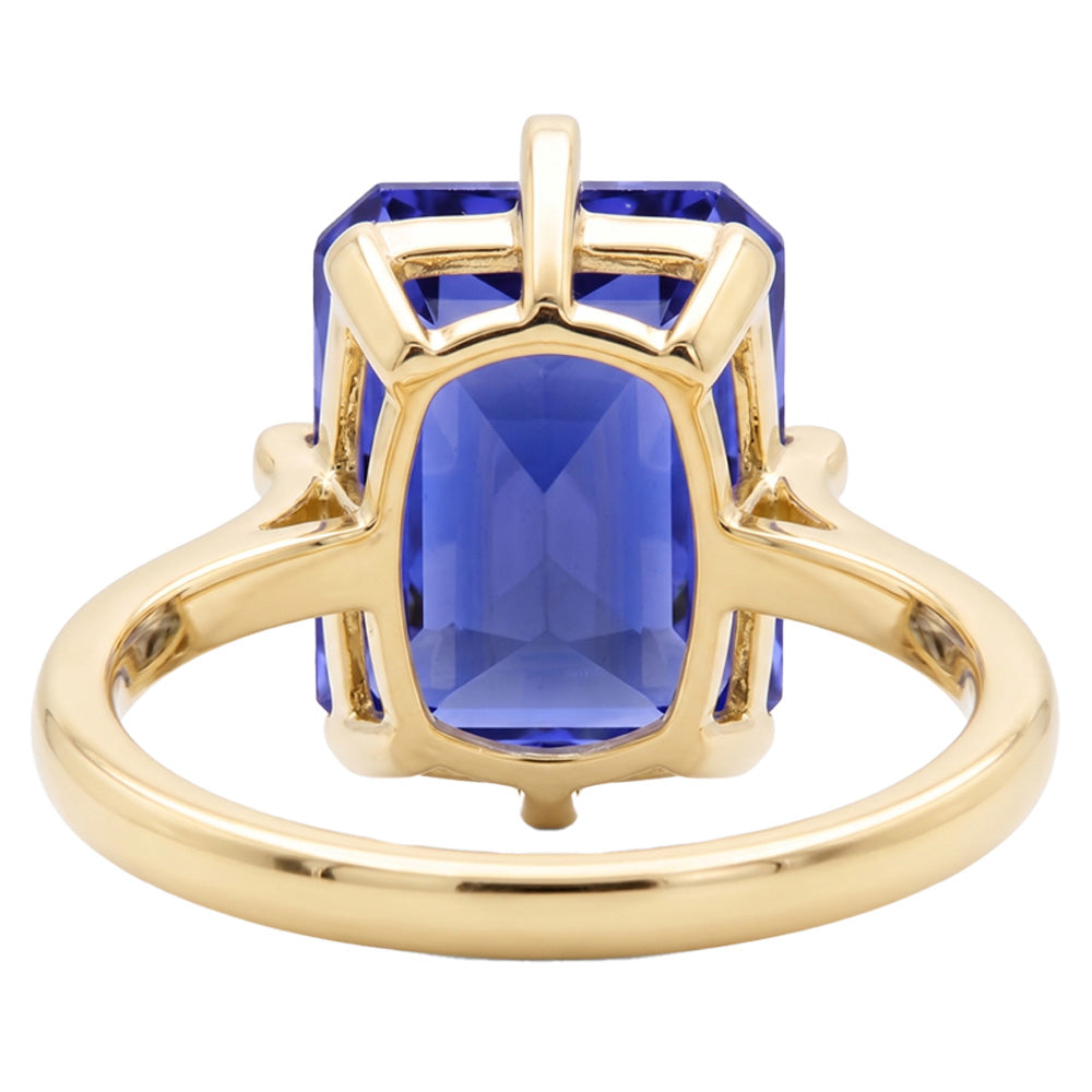 Verlobungsring aus 3 Karat Saphir-Gelbgold