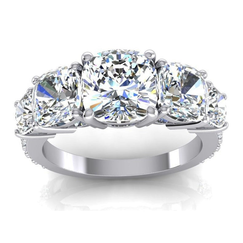 Verlobungsring mit Echt Aus der Erde Abgebauter Natürlicher Diamant-Goldakzent