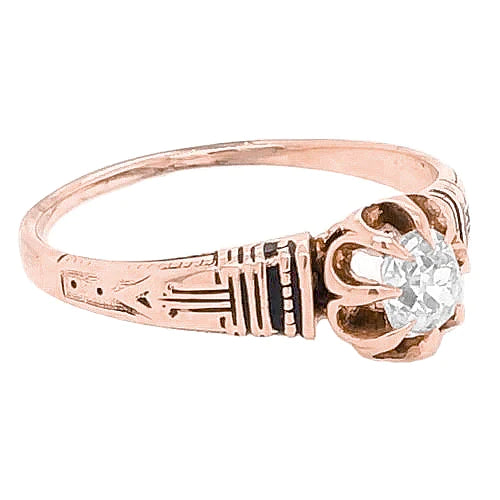 Vintage Style Echt Diamant Verlobungsring 1 Karat Kissenschliff Schmuck