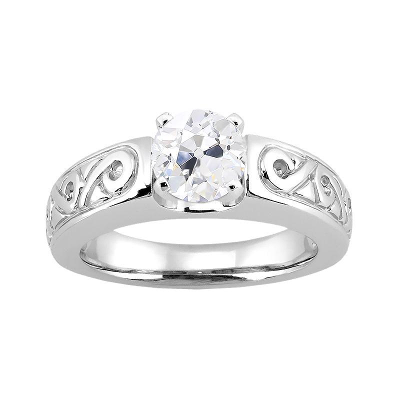 Vintage Style Old Cut Runder Echt Diamant Jubiläumsring 1.75 Karat