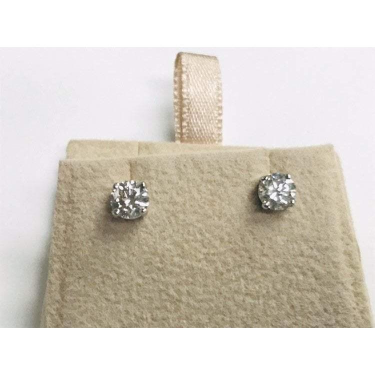 1 karat runde diamantohrstecker