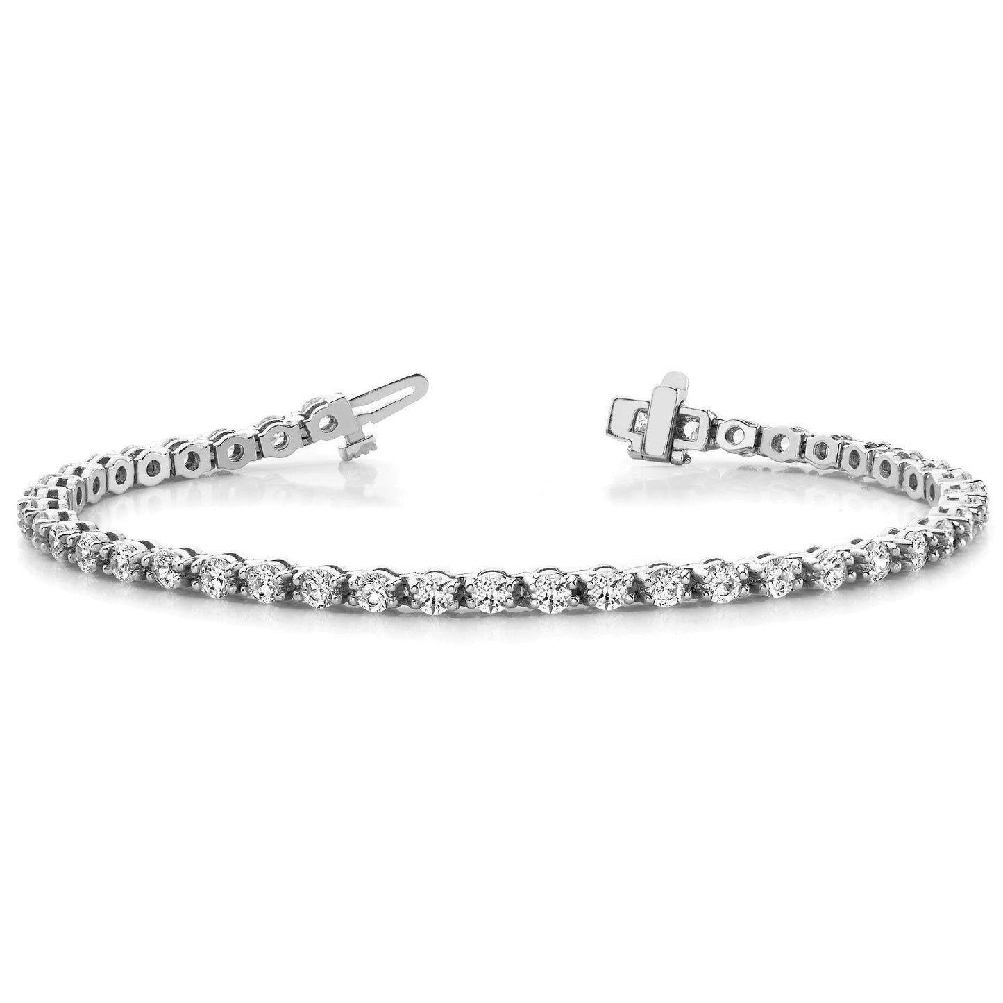 WG 14K FunkelndFunkelnd Prong Set 4,75 Karat Echt Diamanten Tennisarmband
