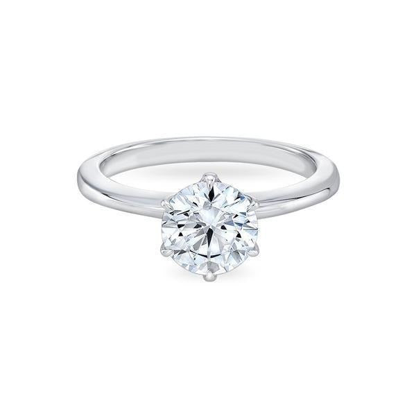 Weißgold 14K 1,25 Karat Solitär-Echt Aus der Erde Abgebauter Natürlicher Diamant-Verlobungsring