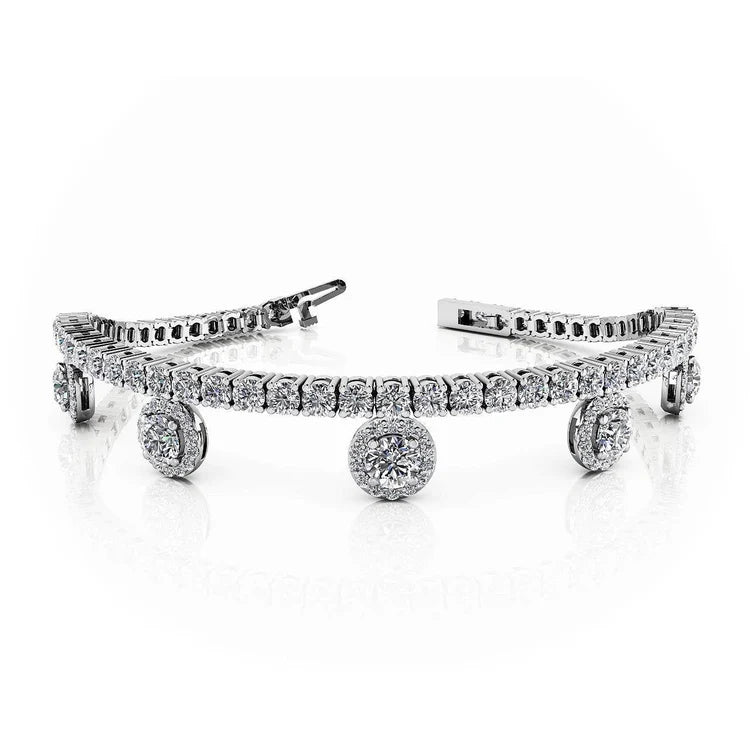 echter round diamant 13.50Karat armband Vorderansicht