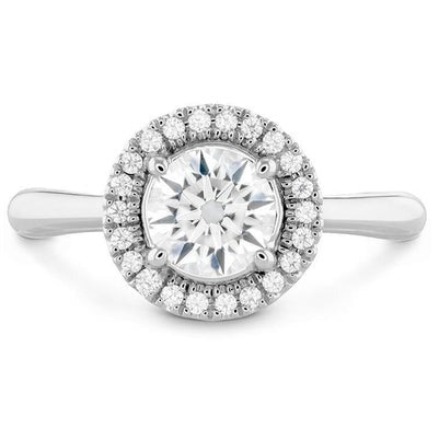 Weißgold 14K 3,60 Karat runder Echt Diamant-Halo-Ring