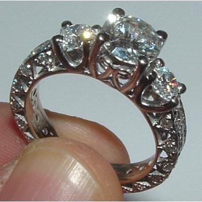 Weißgold 5K Echt Diamantring