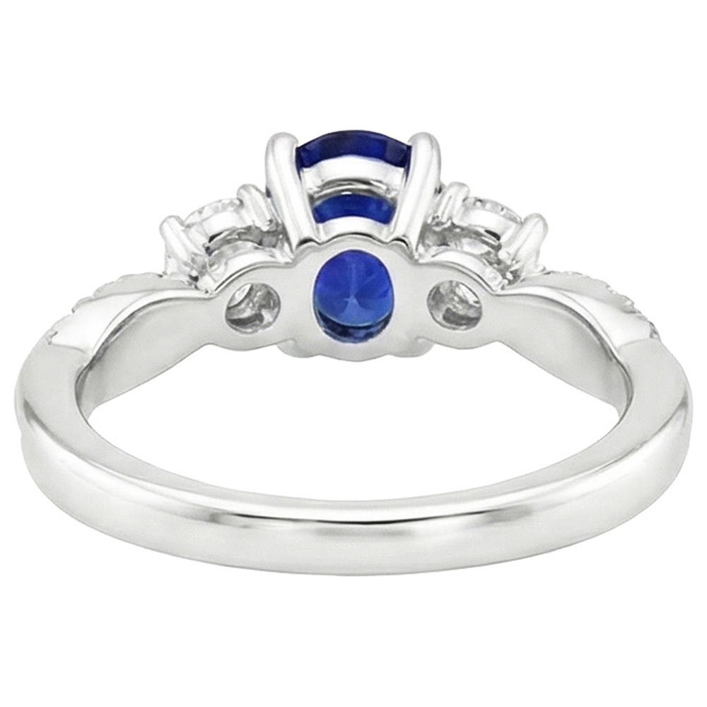 echter oval diamant 6.50Karat ring auf Weiß